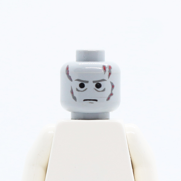 Male Scars Gray Left & Right, Gray Eyebrows Pattern (Darth Vader) - Blocked Open Stud