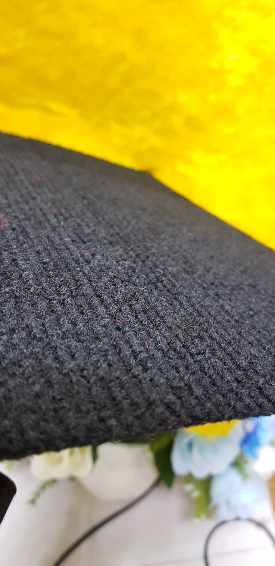 พรมขนห่วง ชนิดพรมอัดลอน พรมลูกฟูก สีดำ