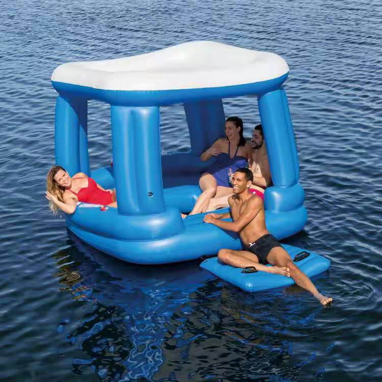 แพยางลอยน้ำขนาดใหญ่ ผู้ใหญ่นั่งได้ 5-6 คน Inflatable Bestway Blue And White 5-6 Adults Water Park Island