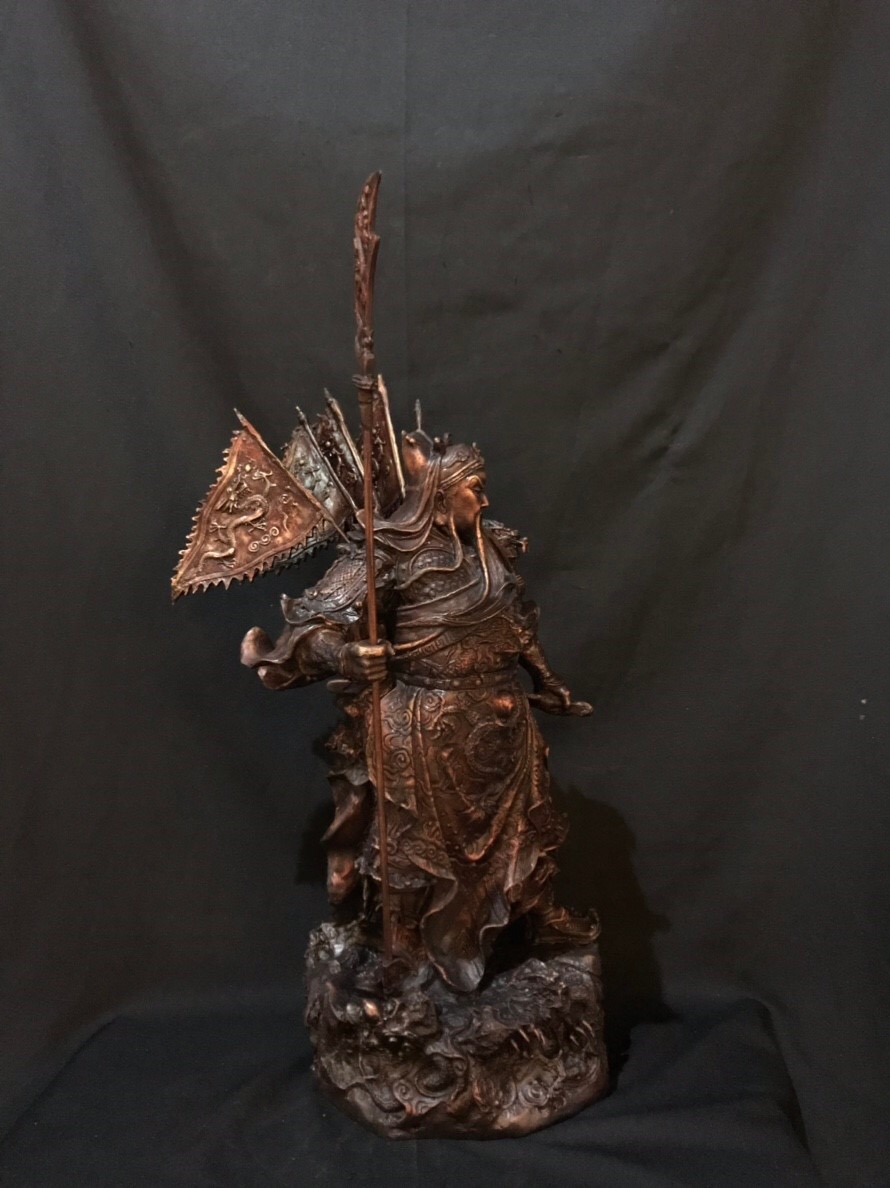 เทพเจ้ากวนอู ปาง 5 ธงยกทัพ (สูง 55 cm)