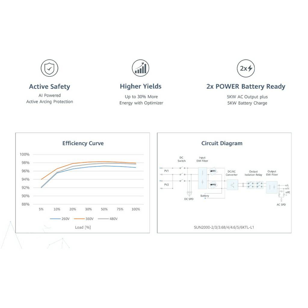 ออนกริด Huawei Inverter 3 KW (SUN2000-3 KTL-L1)+กันย้อนฟรี