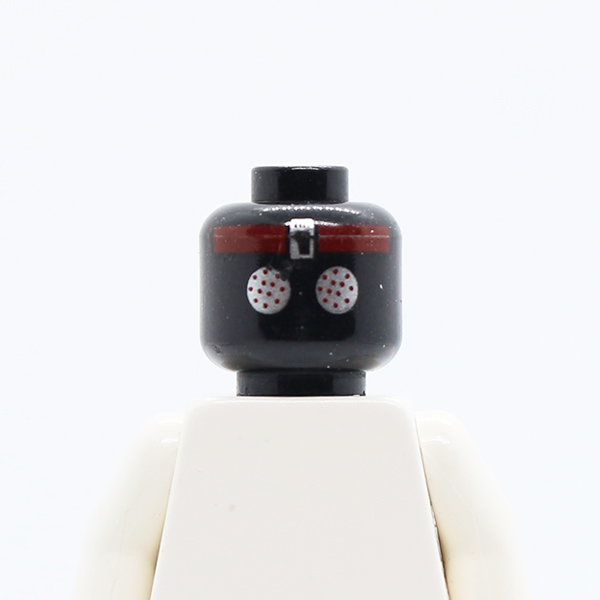 Alien with Silver Eyes with Red Dots and Dark Red Headband Pattern