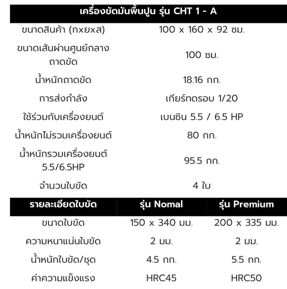 Marton CHT-1A All New เครื่องขัดมันพื้นปูน ขนาด100ซม.รุ่น Premium