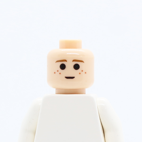 Child Brown Eyebrows and Freckles, Large Pupils Pattern - Blocked Open Stud