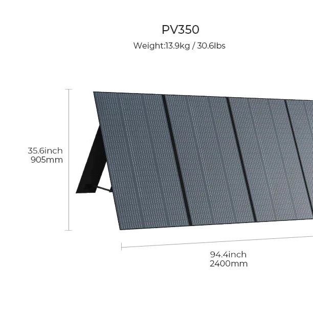 BLUETTI AC200MAX Portable Power Station + PV350 Solar Cell เซทแบตเตอรี่สำรองพกพา พร้อมโซลาร์เซลล์
