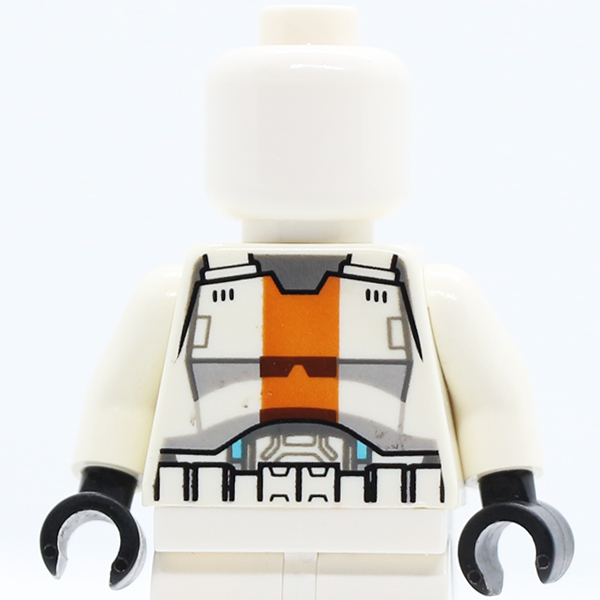 SW Armor Republic Trooper with Orange Stripe Pattern / White Arms / Black Hands