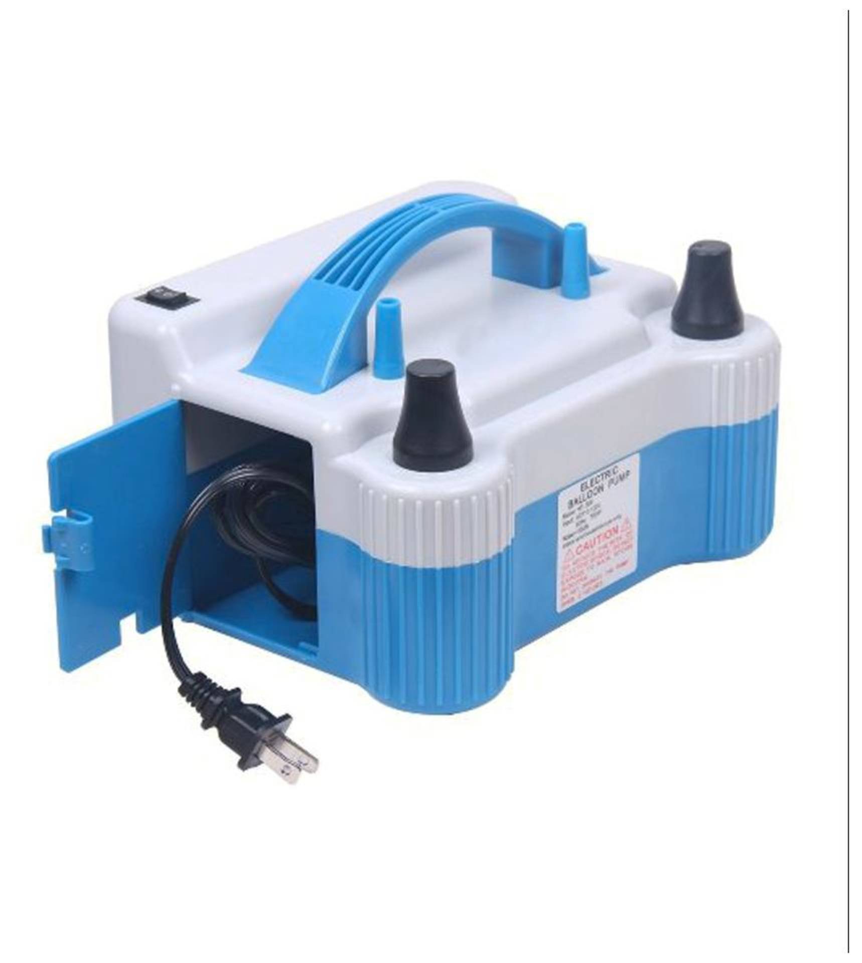 Stermay HT-508 ที่เป่าลูกโป่ง เครื่องสูบลูกโป่งไฟฟ้า แบบ 2 หัว สีฟ้าขาว