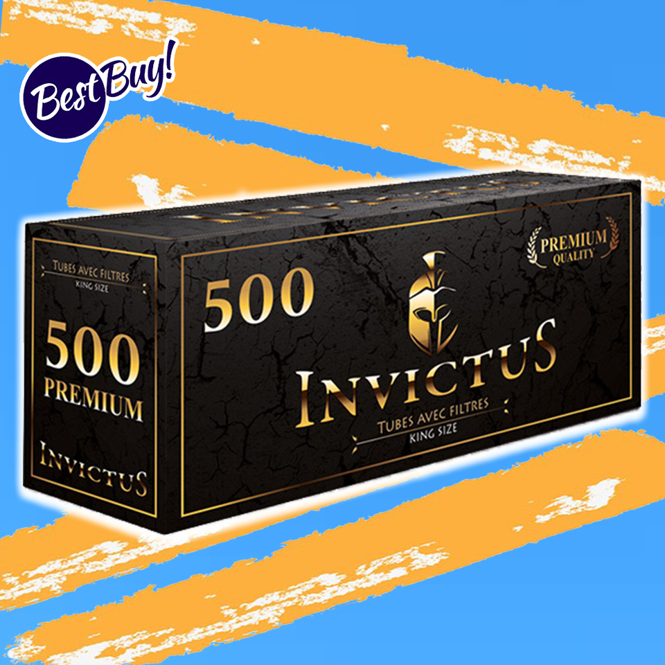 ก้นกรองเปล่า INVICTUS มวนร้อน 500 มวน