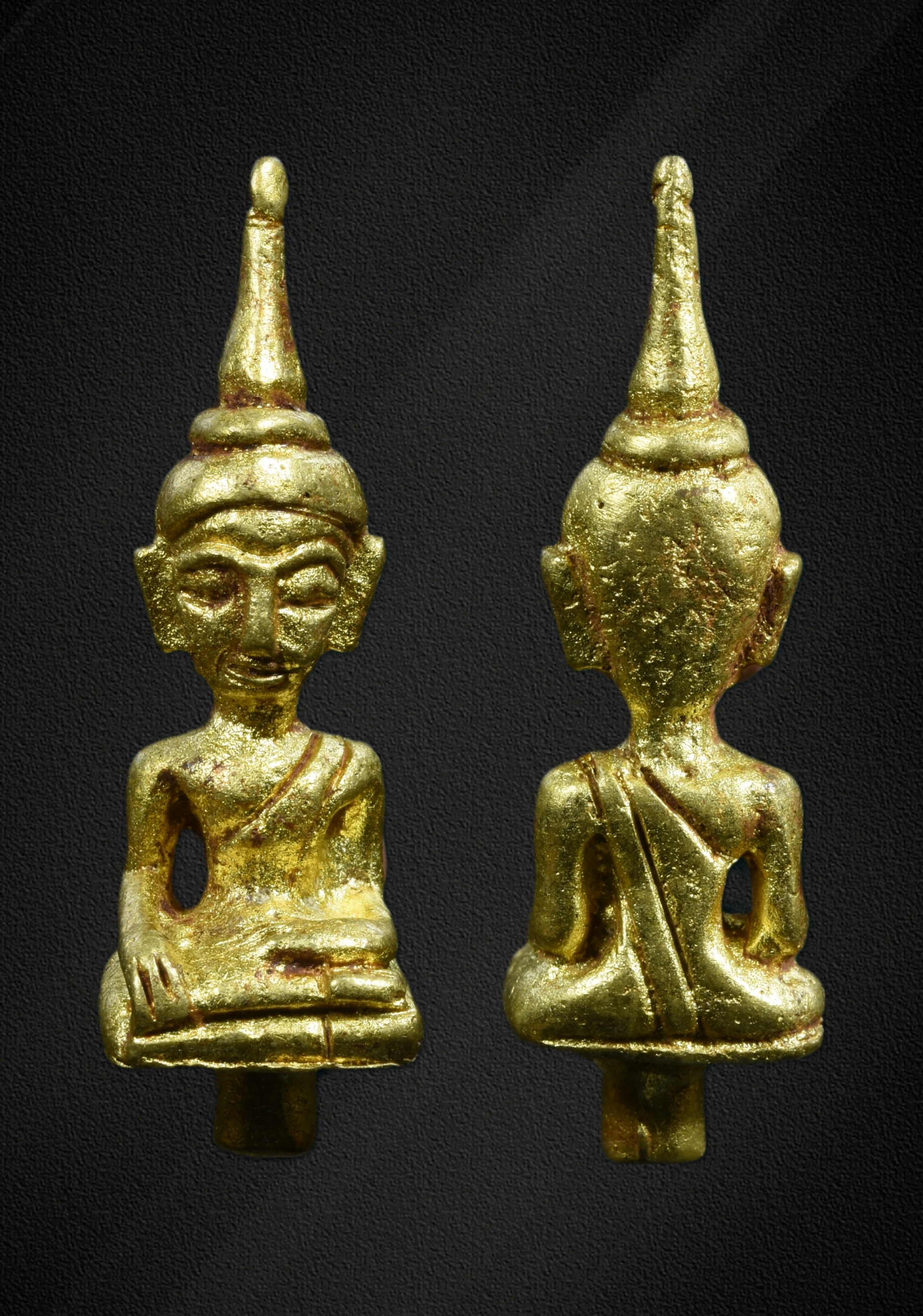 พระยอดธงเชียงรุ้ง เนื้อโลหะเปียกทอง