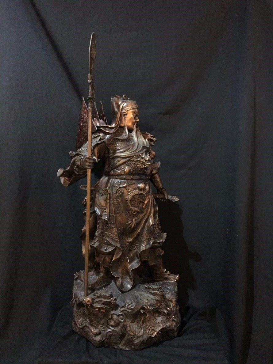 เทพเจ้ากวนอู ปาง 5 ธงยกทัพ (สูง 112 cm)