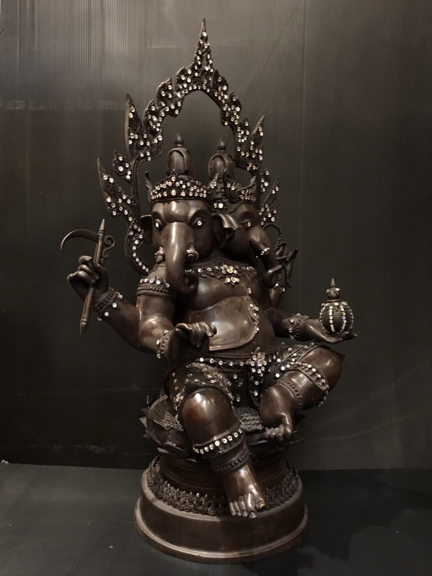 พระพิฆเนศ ปางทวิมุข หน้าตัก 9 นิ้ว