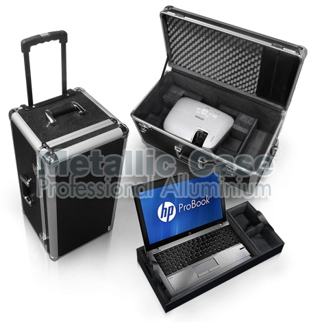 กระเป๋าอลูมิเนียม HP Probook & EPSON EB-X9 ขนาด 29x56.5x28 ซม. รหัสสินค้า 4055-02-5407 (T2C1H1K1P3)