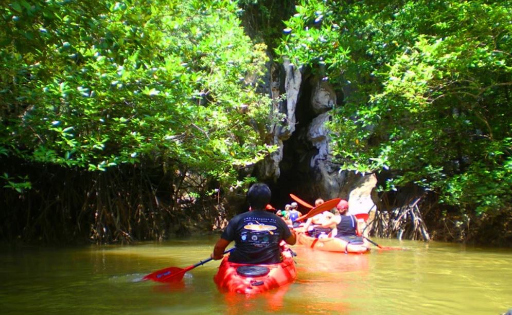 อันดับ 1 เที่ยวกระบี่ พายเรือคายัค ชมภาพเขียนโบราณ ถ้ำผีหัวโต บ้านท่อบ่อ