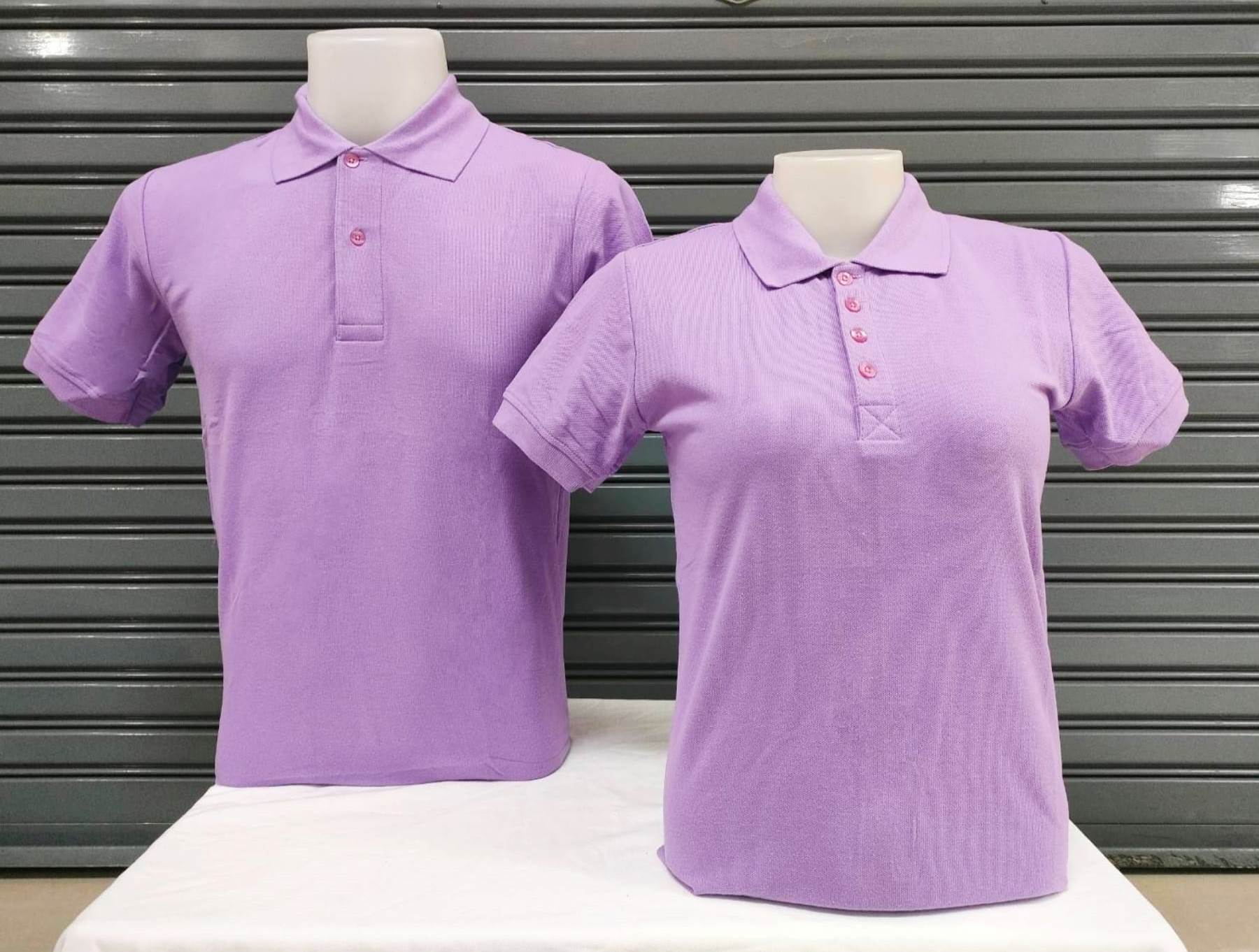 เสื้อโปโลสีม่วงอ่อน