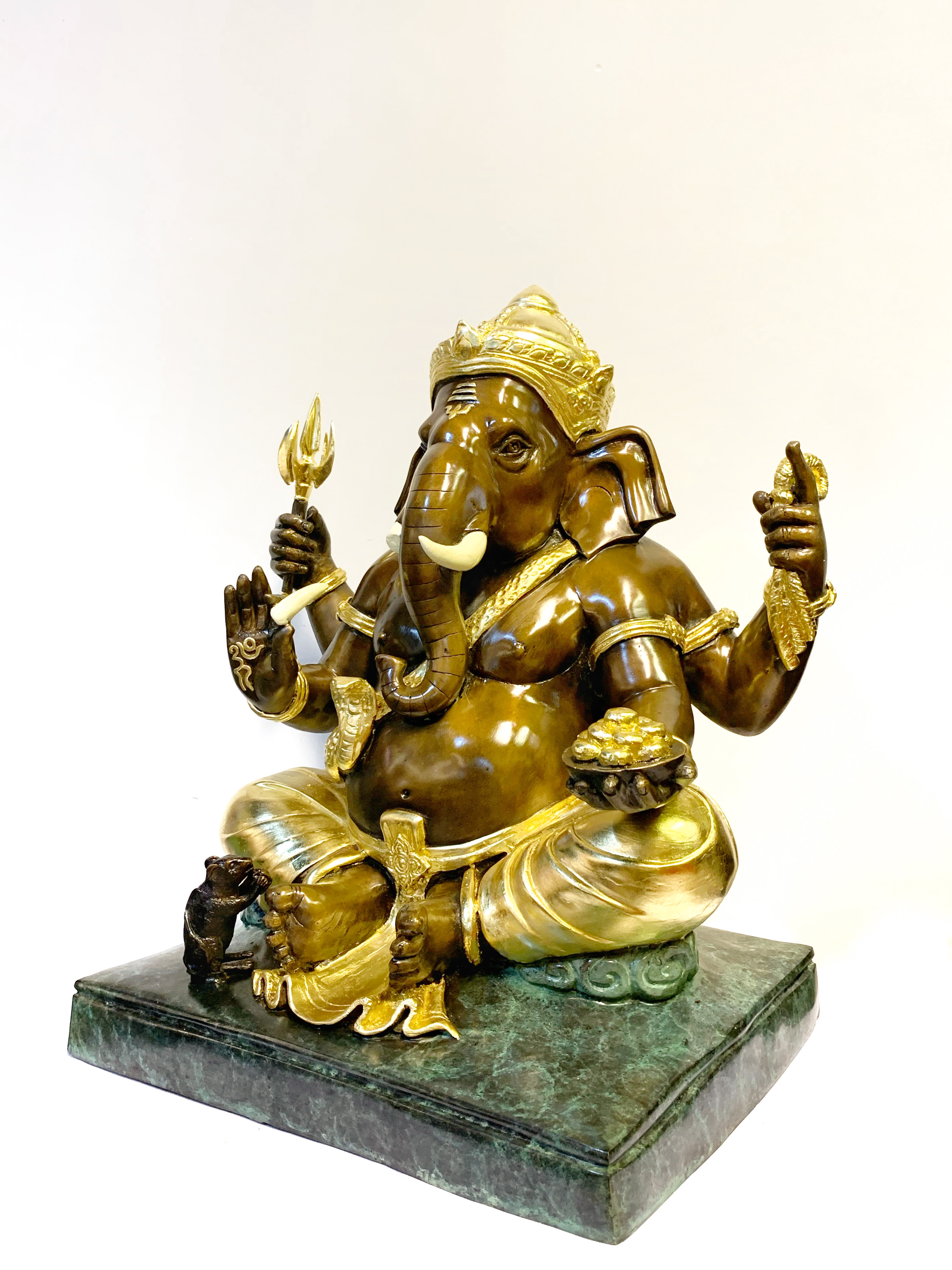 พระพิฆเนศ ปางเอกทันตะ หน้าตัก 16 นิ้ว (ฐานเหลี่ยม)