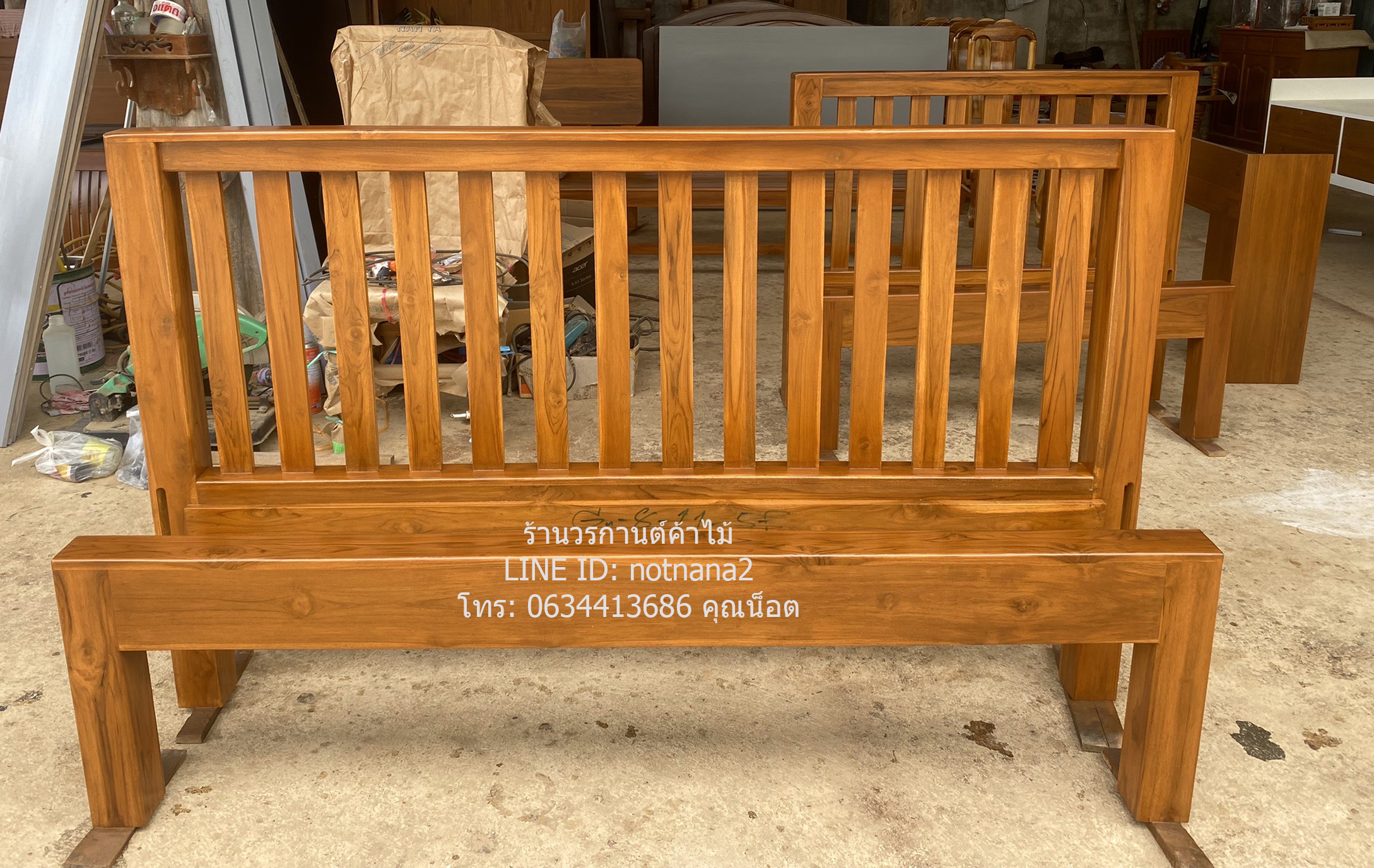 เตียงไม้สักรหัสCC150