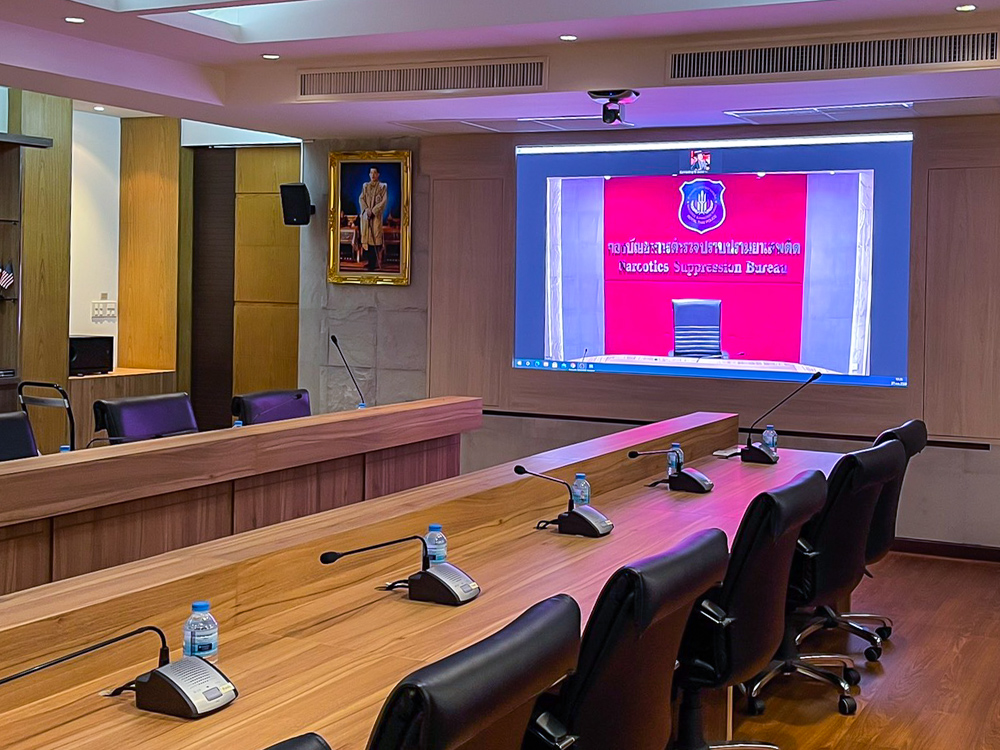 ปรับปรุงระบบเสียง ร่วมกับระบบภาพจอ LED ห้องประชุมสำนักงานผู้บัญชาการ กองบัญชาการตำรวจปราบปรามยาเสพติด