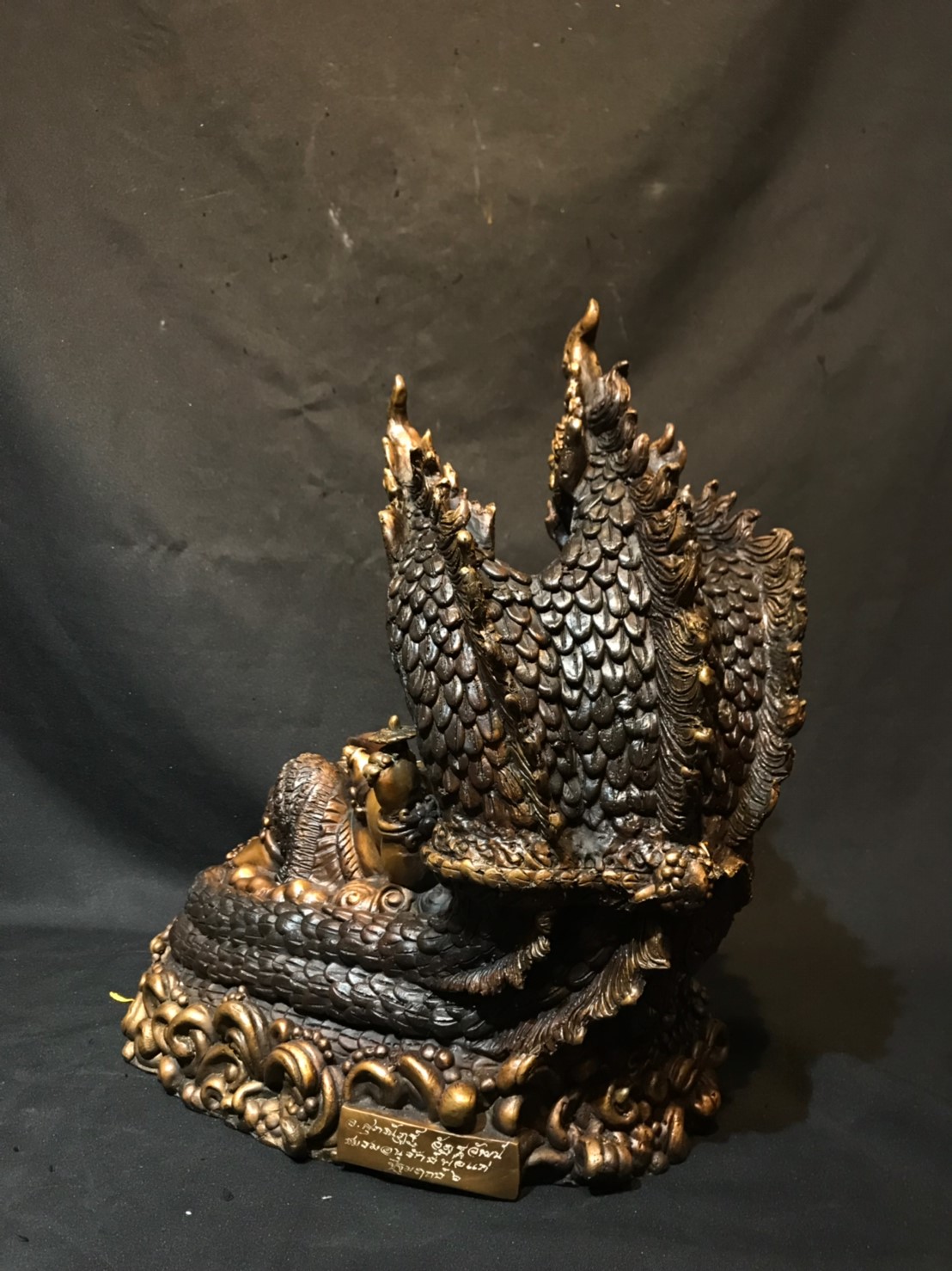 พระพิฆเนศ ปางเสวยสุข ทรงบัลลังก์พญาจันทรคุปต์นาคราช หน้าตัก 9 นิ้ว