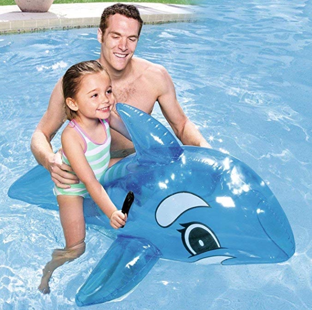 แพยางปลาโลมา Inflatable whale pool float