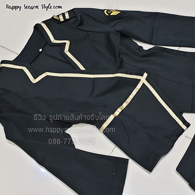 ชุดพนักงาน ชุดแอร์ ยูนิฟอร์ม พนักงานต้อนรับ พีอาร์ คอปกแหลม