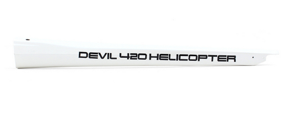 D420CPT-WHA # Devil 420 FAST Carbon Fiber Tail Boom White with Logo