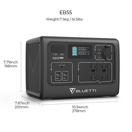 Bluetti EB55 Portable Power Station ความจุ 700W/537Wh