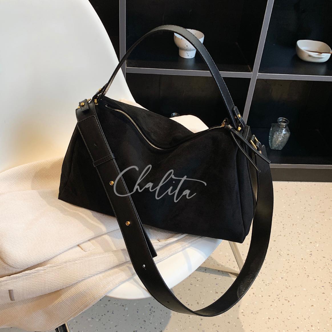 Suede bag