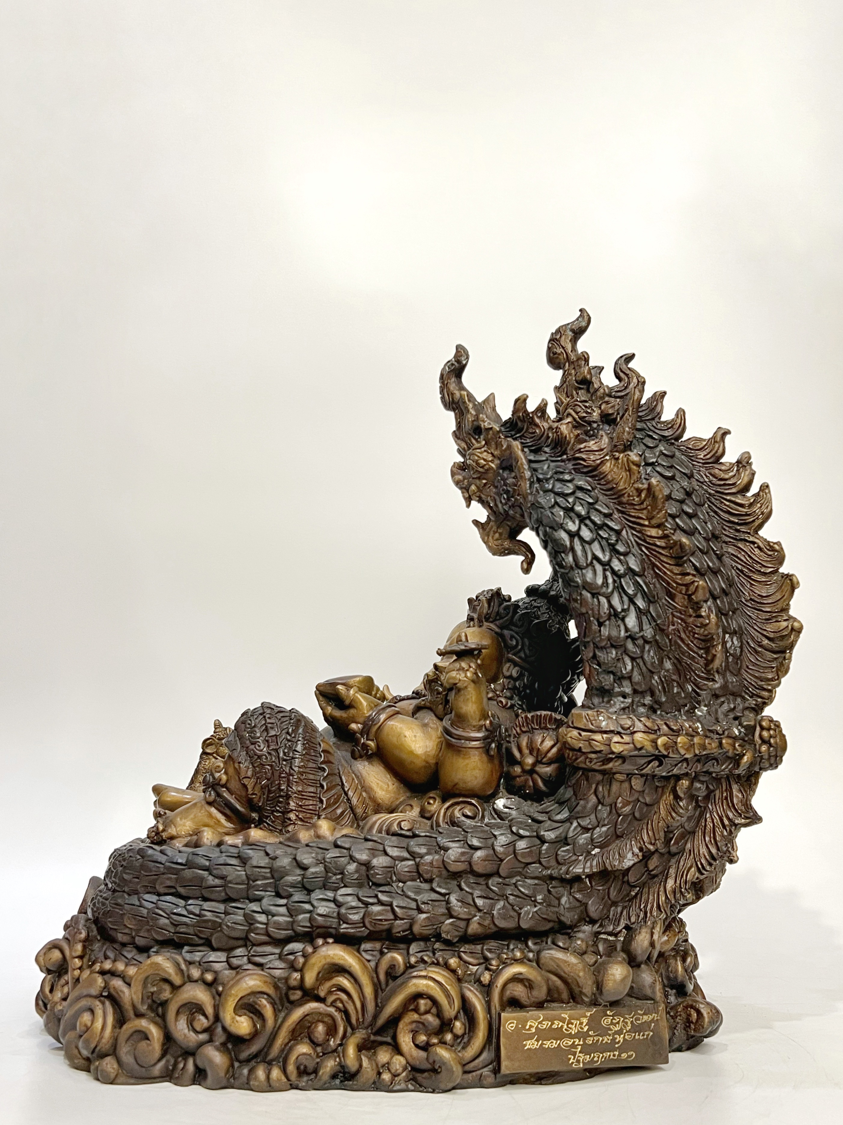 พระพิฆเนศ ปางเสวยสุข ทรงบัลลังก์พญาจันทรคุปต์นาคราช หน้าตัก 9 นิ้ว