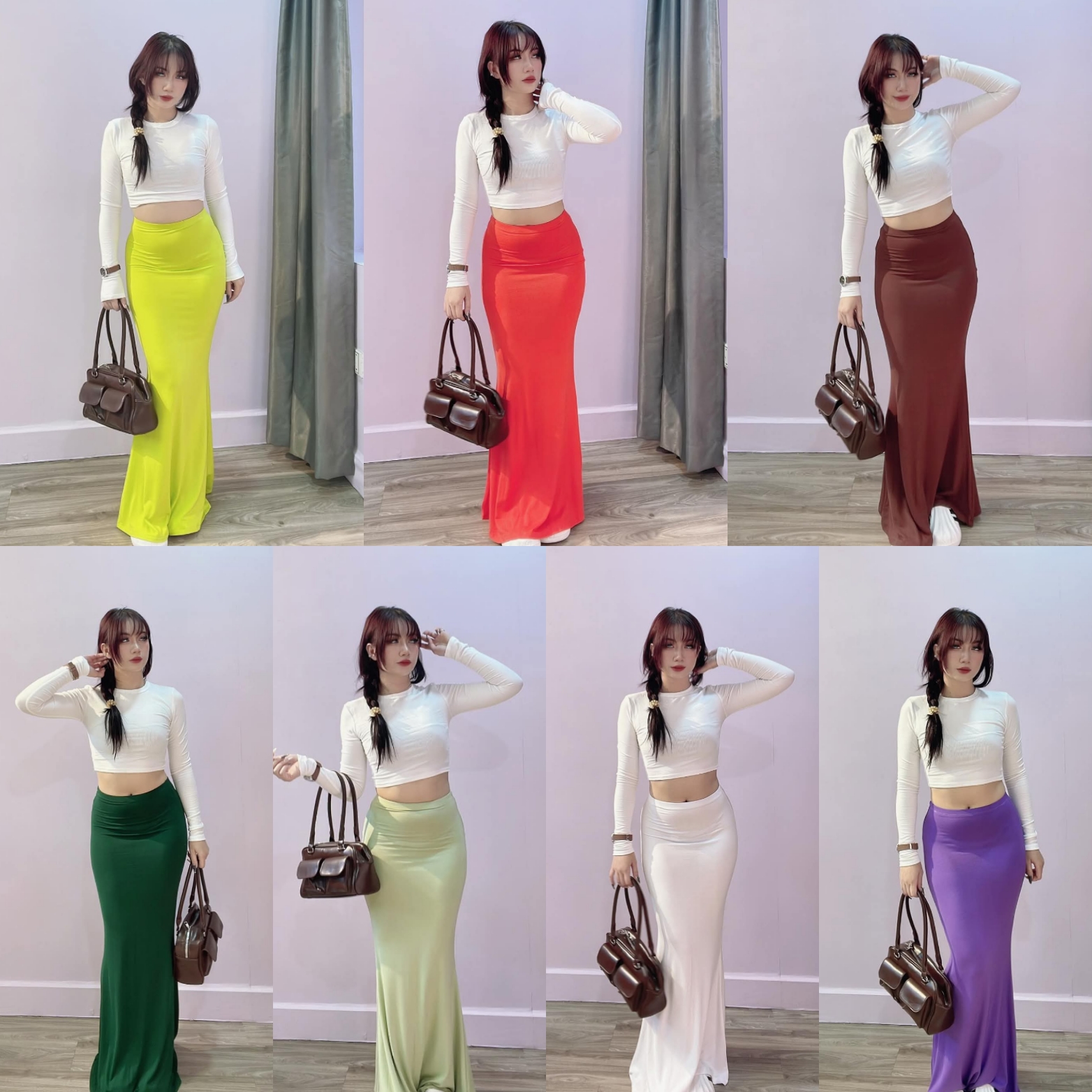 กระโปรงหางปลา mermaid ใส่แล้วผอม เก็บเอวมากๆ ผ้านุ่มลื่นการันตึ