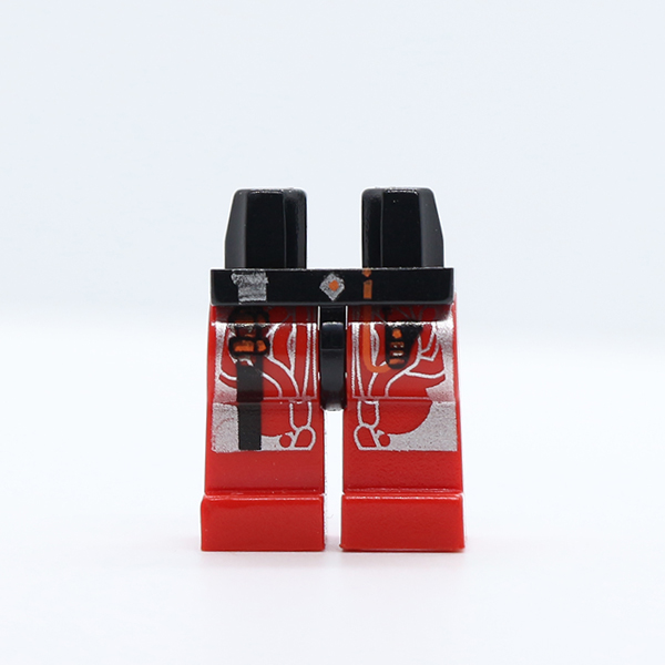 Hips and Red Legs with Space UFO Silver Circuitry Pattern