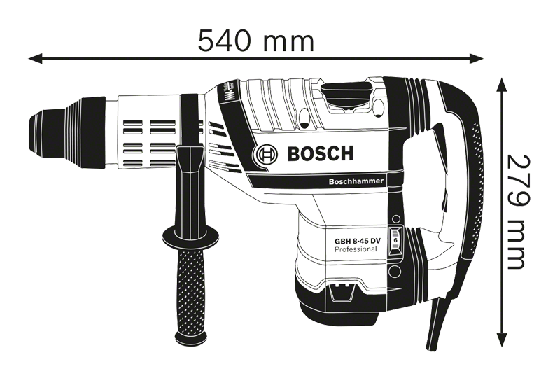 Bosch รุ่น GBH 8-45 DV สว่านโรตารี่ระบบ SDS max