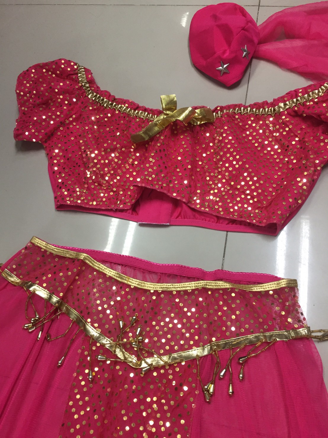 ชุดคอสเพลย์ ชุดแฟนซี อาหรับราตรี Cosplay - ชุดจินนี่ ชุดอาหรับ ชุดเปอร์เซีย สีชมพูสดใส