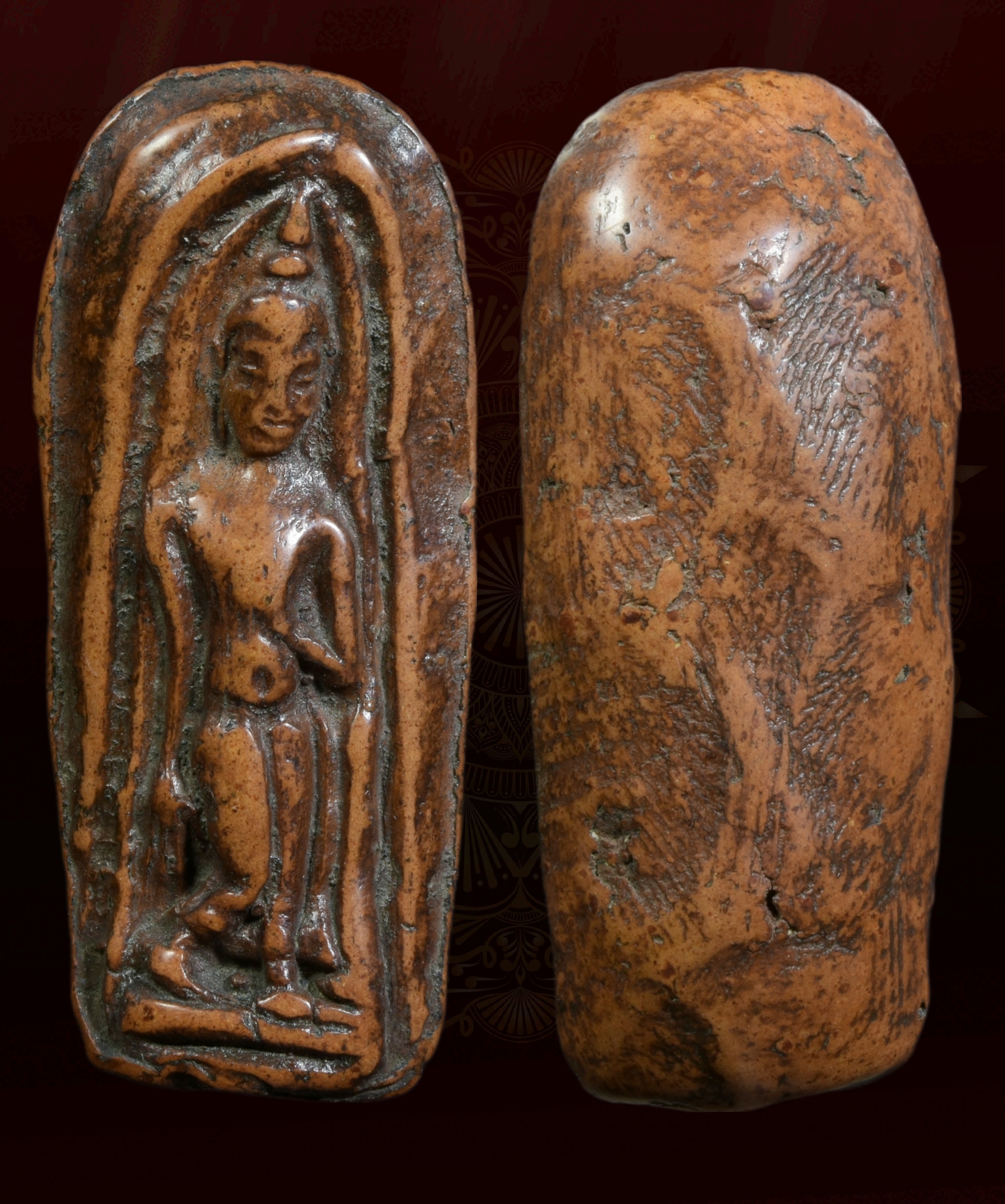 พระลีลาเม็ดขนุนเนื้อดิน