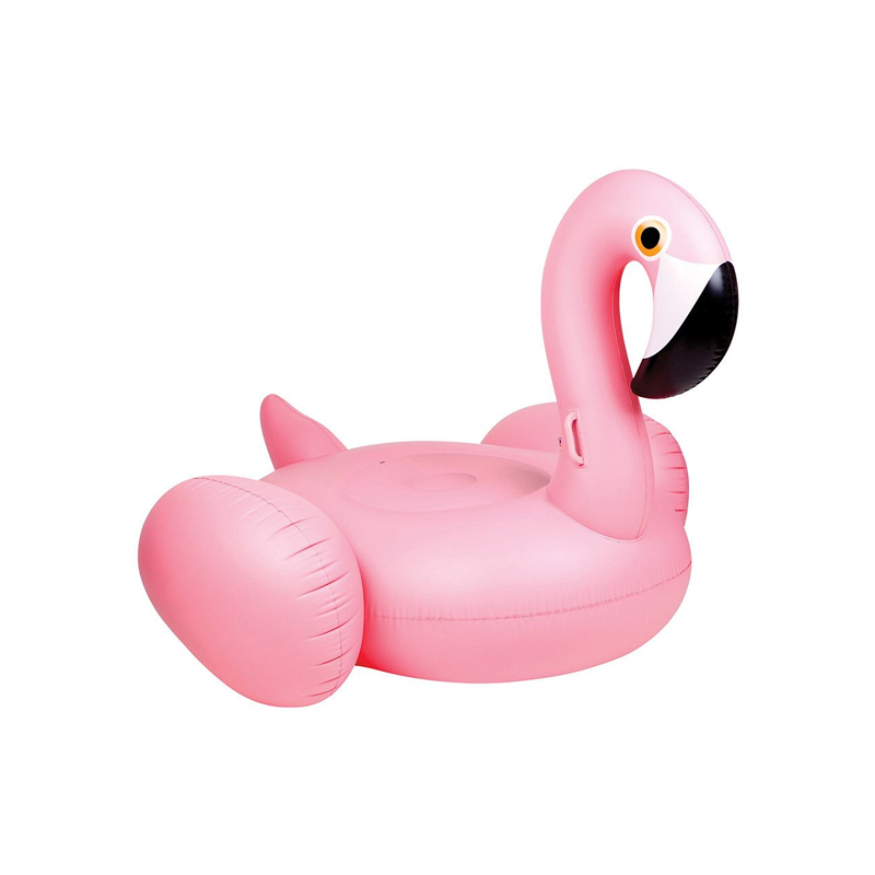 ห่วงยางฟลามิงโก้ รุ่นคองุ้ม สีชมพู Inflatable Flamingo Pink Float