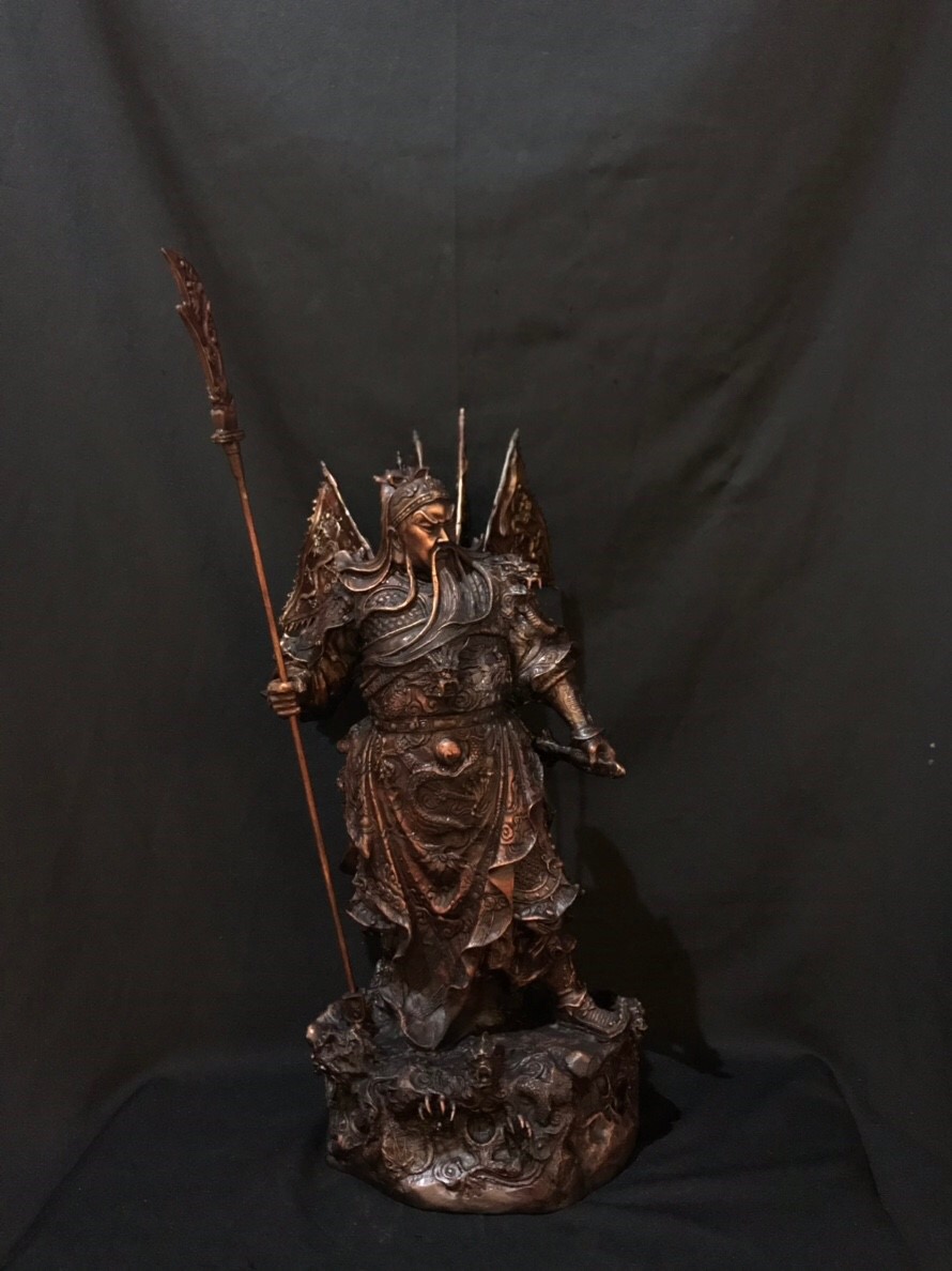 เทพเจ้ากวนอู ปาง 5 ธงยกทัพ (สูง 55 cm)