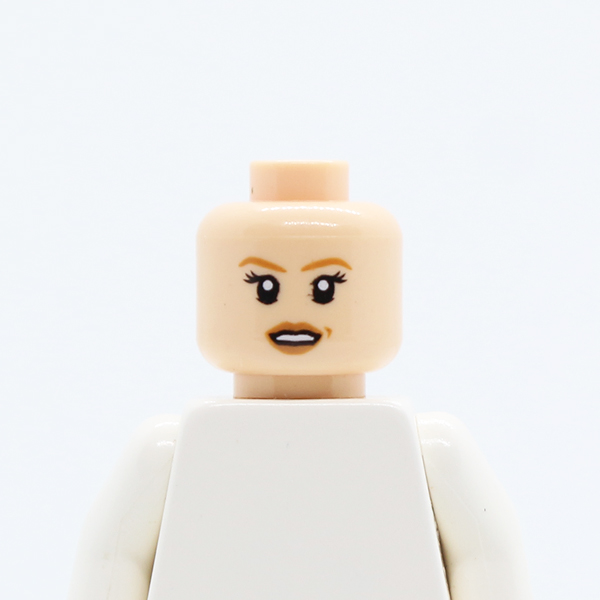 Dual Sided Female PotC Elizabeth Light Brown Eyebrows and Dimple, Smile / Scared Pattern - Blocked Open Stud
