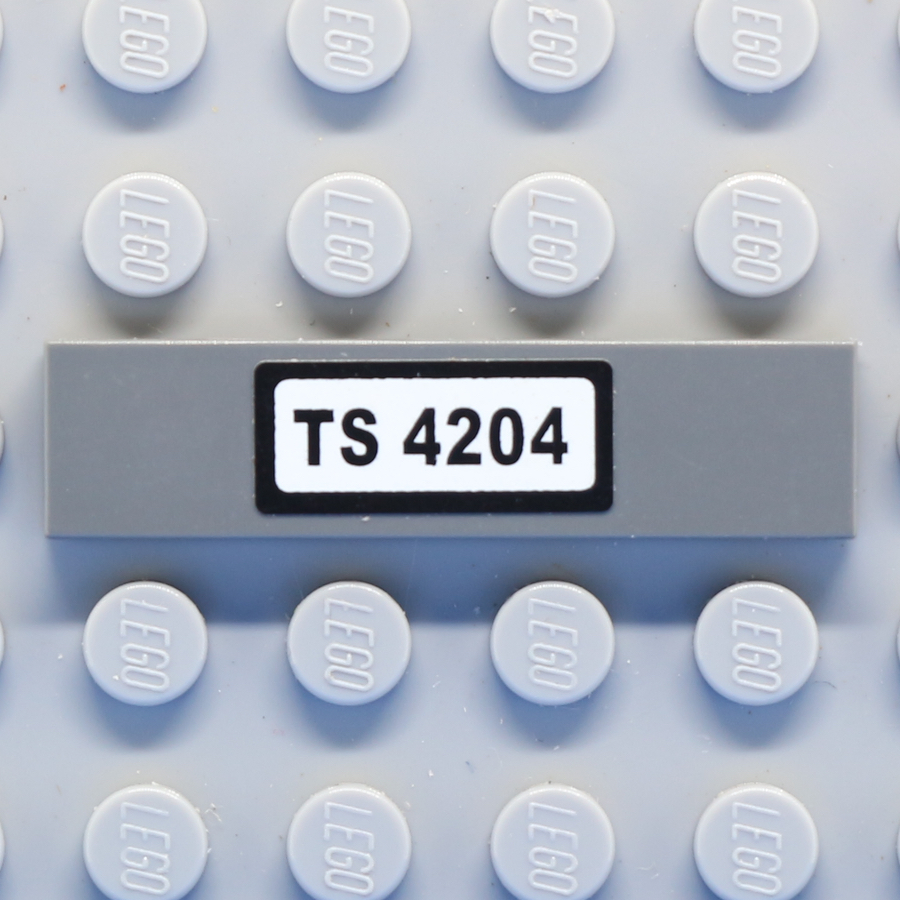 Tile 1 x 4 with 'TS 4204' Pattern (Sticker) - Set 4204