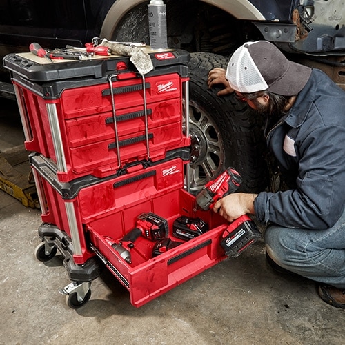 Milwaukee PACKOUT กล่องเครื่องมือ 3 ลิ้นชัก 48-22-8443