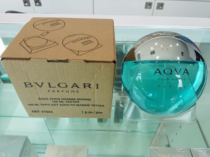 น้ำหอม (กล่อง Tester) Bvlgari Aqva Pour Homme Marine EDT 100ml ของแท้ 100%✅