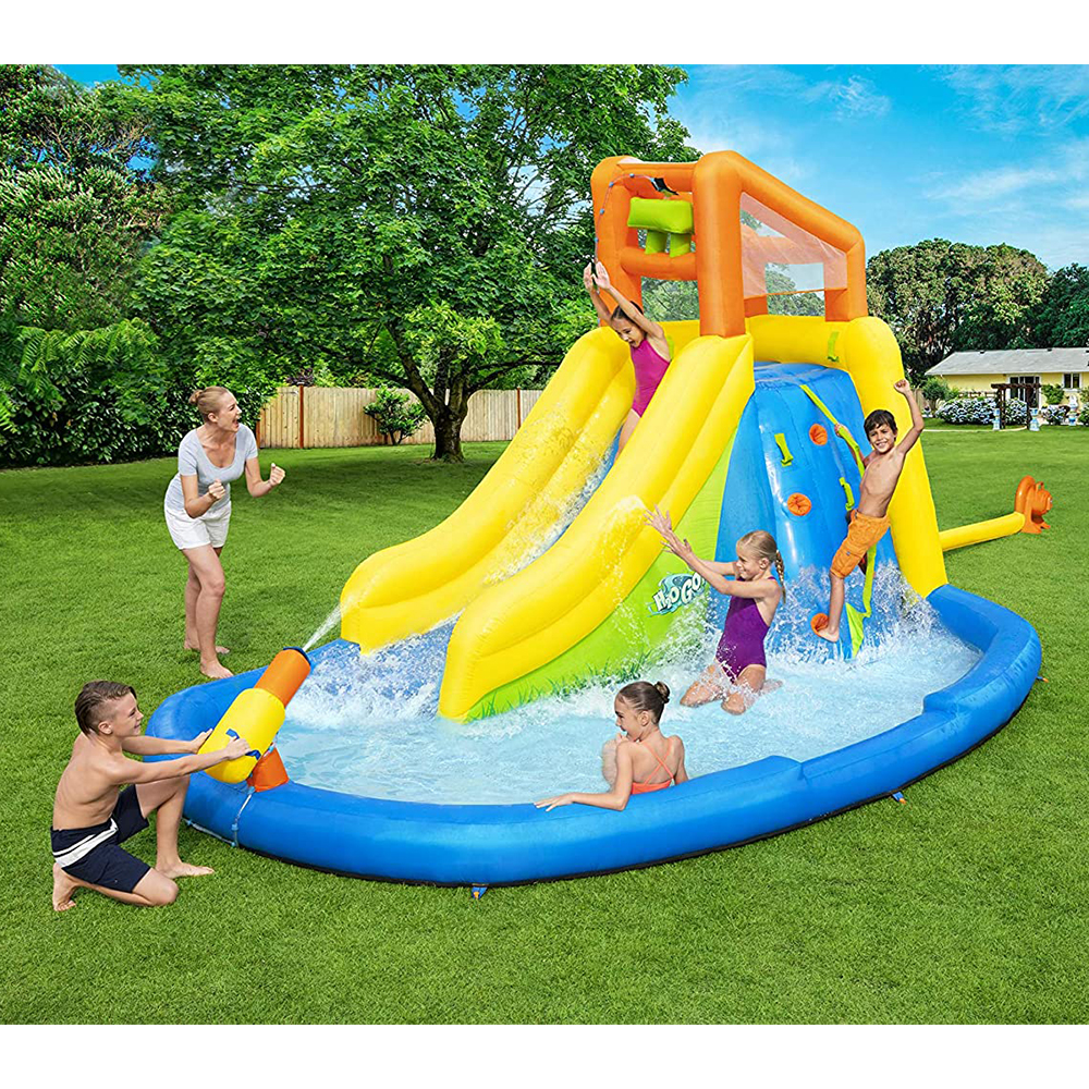 Bestway Kids Small Indoor Inflatable Water Slide with Small Pool ชุดสระน้ำพร้อมสไลเดอร์ขนาดใหญ่ สีฟ้าเหลือง