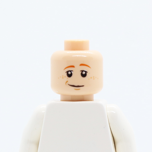 Dual Sided Dark Orange Eyebrows, Freckles, Smile / Scared Pattern (HP Ron) - Hollow Stud