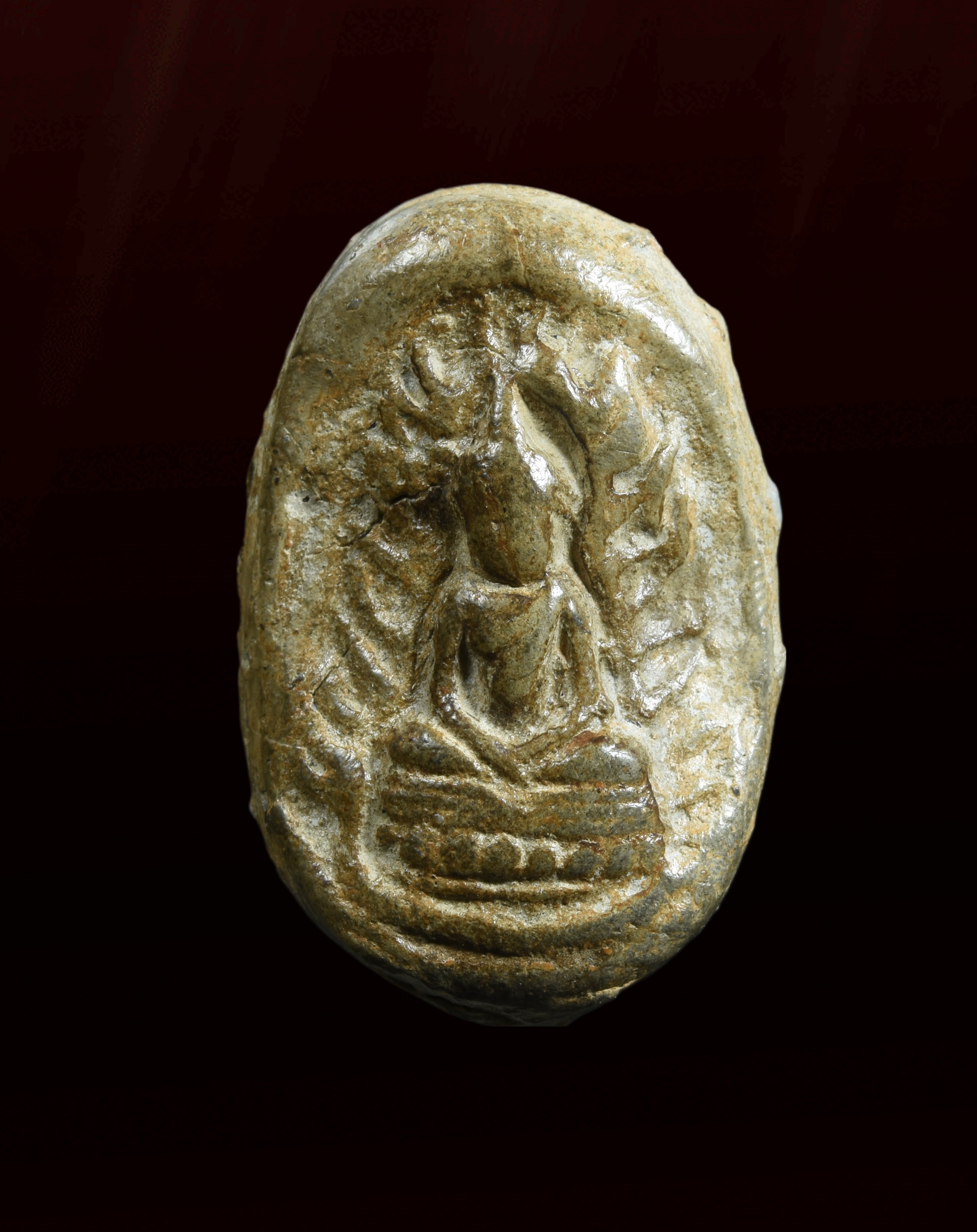 พระกรุวัดจุฬามณี พิมพ์หน้าฤาษี หลังนาง