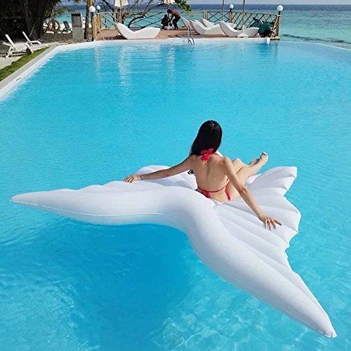 แพยางปีกนางฟ้า สีขาว Inflatable New Angel Wings White Color