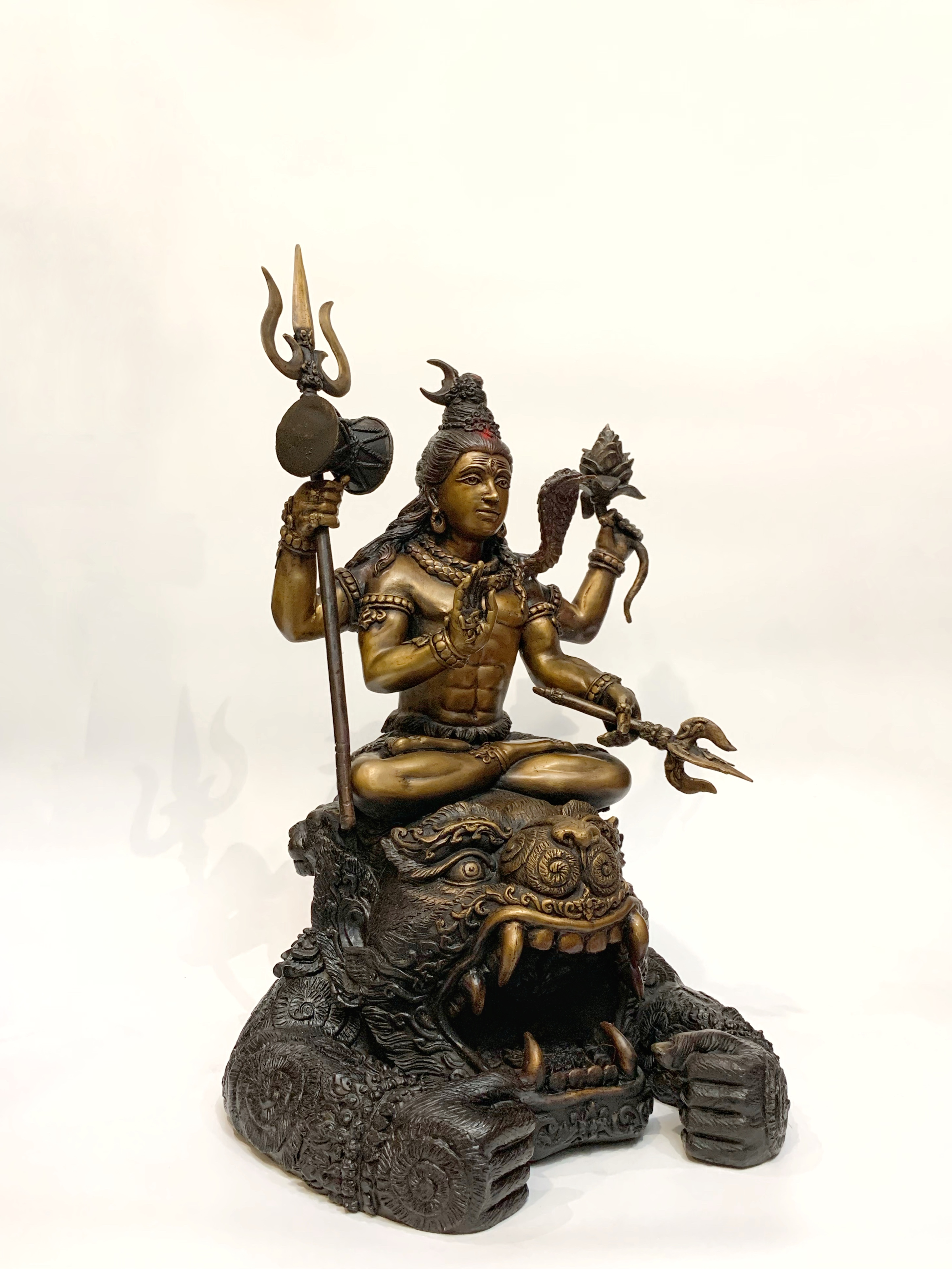 พระศิวะมหาเทพ บัลลังก์หนุมาน หน้าตัก 9 นิ้ว