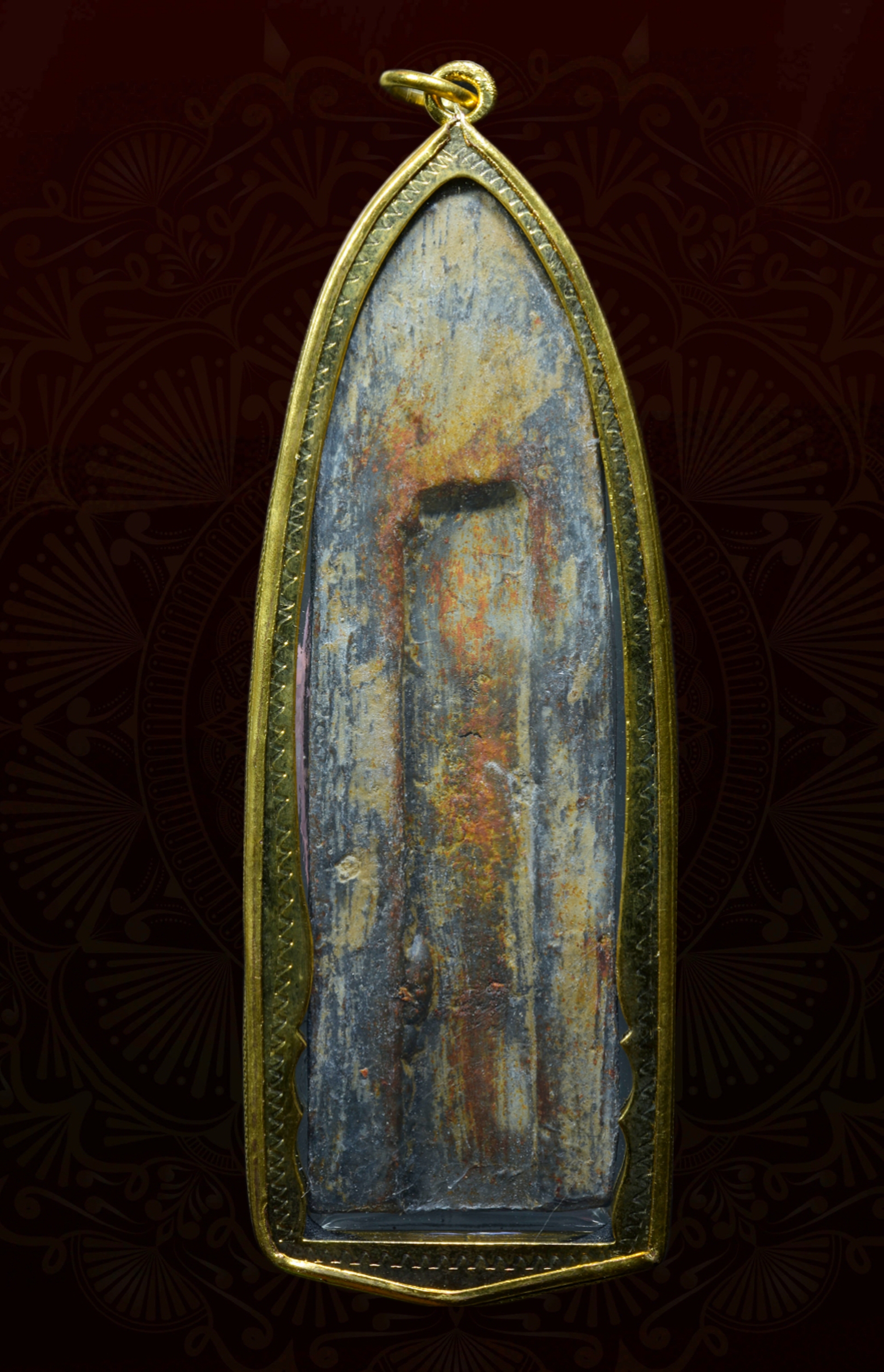 พระร่วงยืนประทานพร หลังรางปืน เนื้อชินตะกั่ว