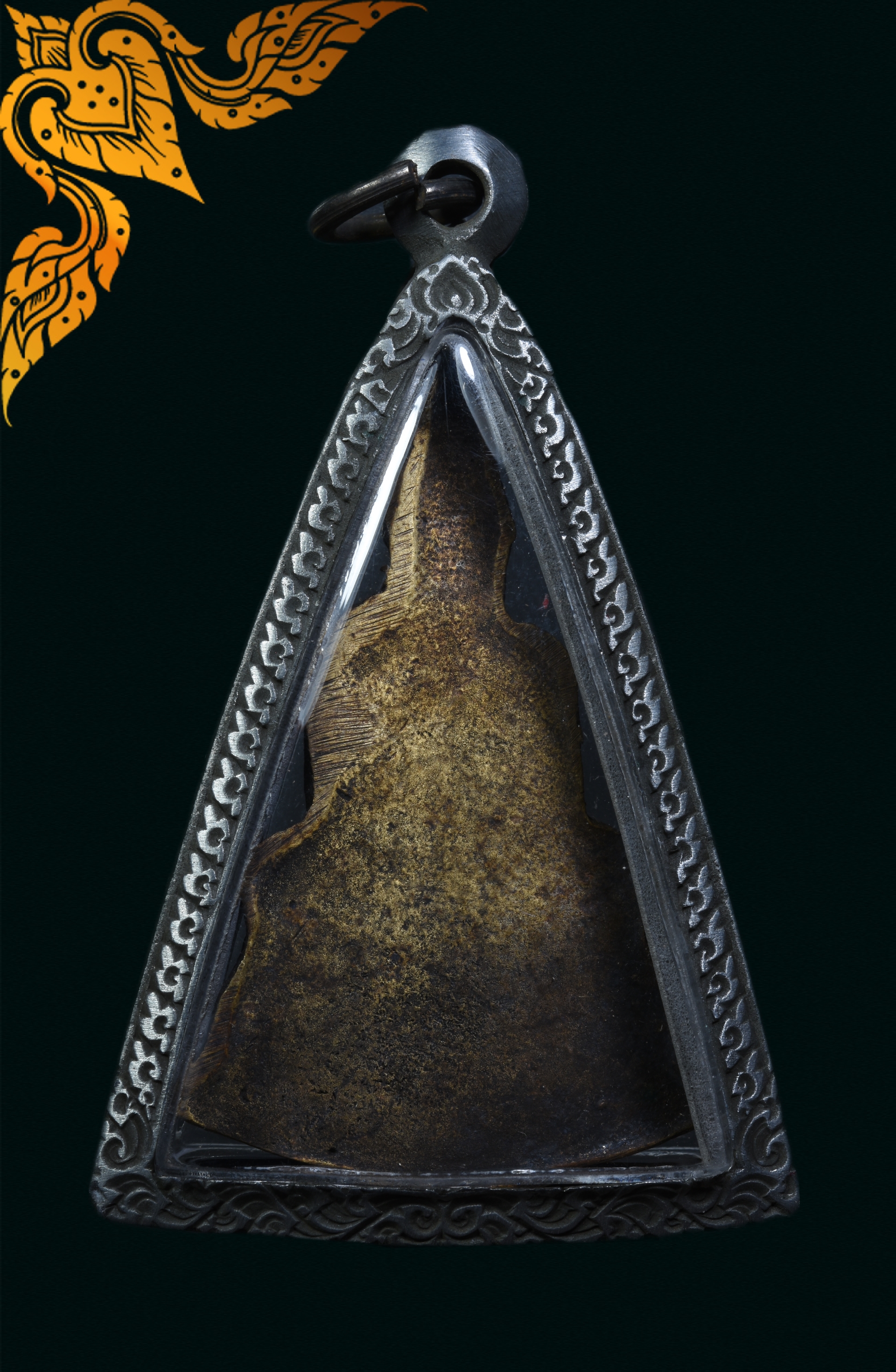 พระทรงเครื่องฤดูฝน เนื้อทองเหลือง *พร้อมกรอบ*