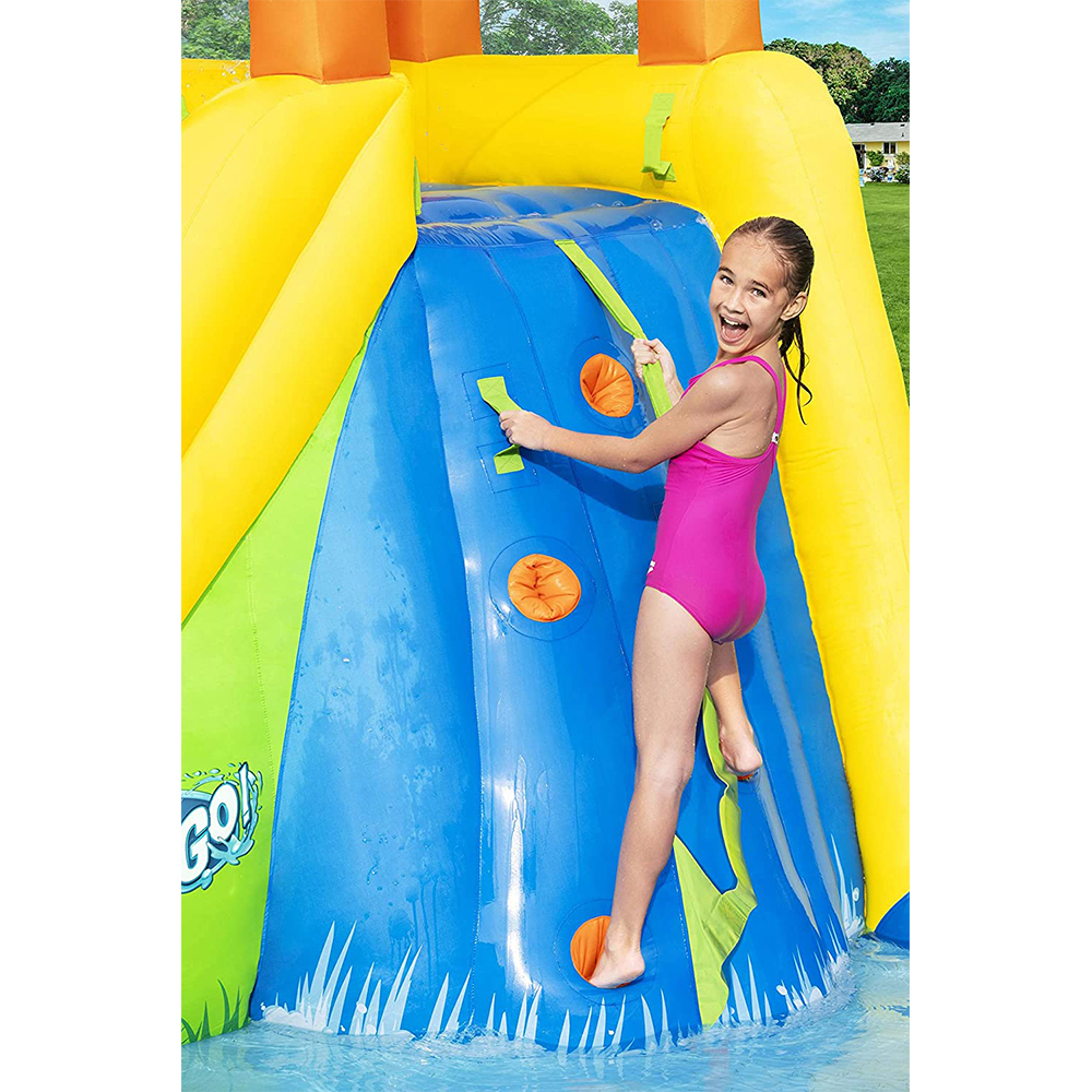 Bestway Kids Small Indoor Inflatable Water Slide with Small Pool ชุดสระน้ำพร้อมสไลเดอร์ขนาดใหญ่ สีฟ้าเหลือง