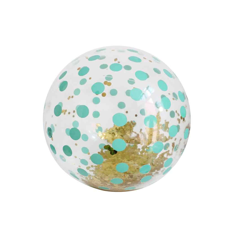 ลูกบอลชายหาด ขนาดใหญ่ กลิตเตอร์สีทอง Inflatable Giant Gold Glitter Beach Ball