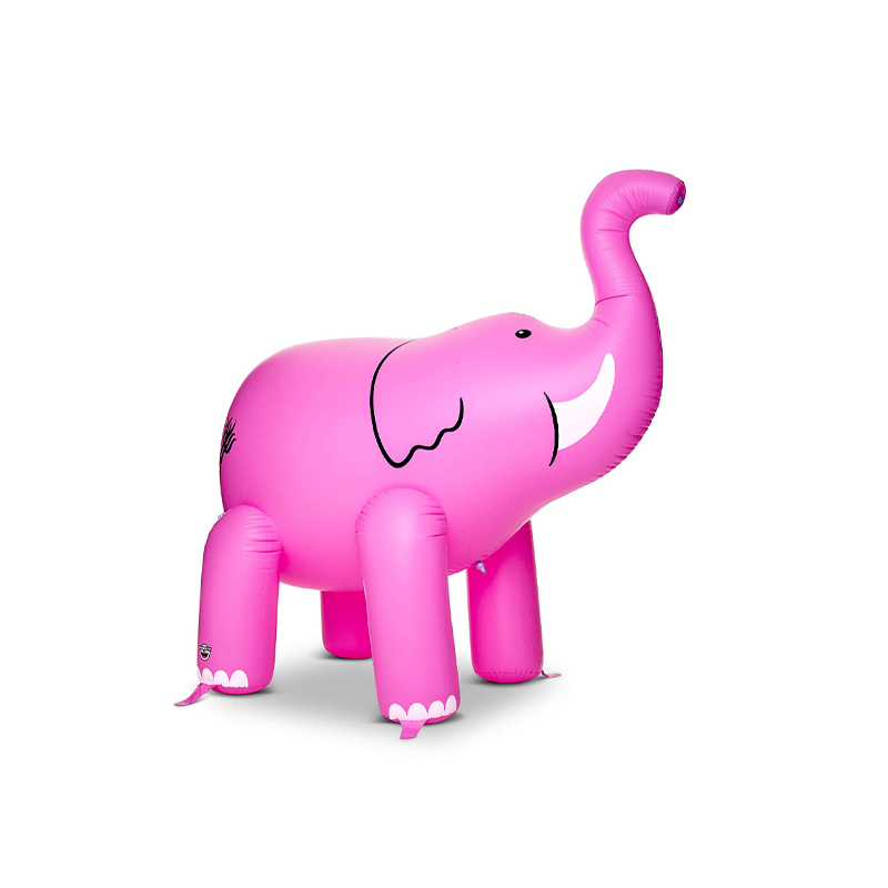 ห่วงยางช้าง ชมพู สามารถพ่นน้ำได้ Inflatable water spray elephant pink color