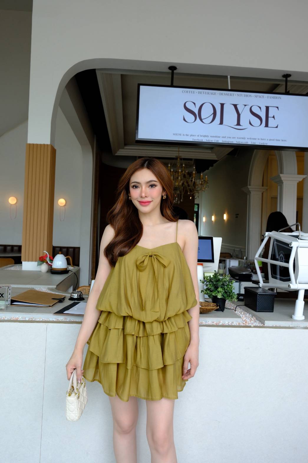 #5220 Denis Dress เดรสกึ่งจั๊ม ซับในกางเกง งานซิปหลัง สายปรับได้ เนื่อผ้านิ่มใส่สบาย thitiya